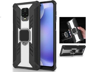 Alogy Pancerne etui Alogy Ring Carbon Holder do Xiaomi Redmi Note 9S/ Pro/ Max 11