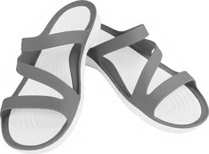 Crocs Klapki Crocs Swiftwater Sandal W szaro białe 203998 06X 36-37 1