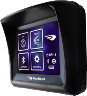 Nawigacja GPS NavRoad MOTO2 + mapa Navigator FREE EUROPA + Motocyklowy zestaw słuchawkowy BT V0 (5901597742531) 4