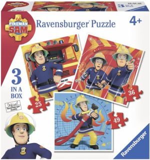 Ravensburger Puzzle 3w1, Strażak Sam (RAP 070657) 1