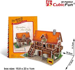 Dante Puzzle 3D Domki świata-Niemcy. Art studio - (306-23125) 1
