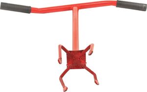 vidaXL Spulchniacz ręczny do ogrodu, czerwony, stalowy 3