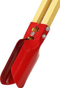 vidaXL Dołownik do słupków, czerwony, stal i drewno liściaste 5