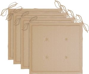 vidaXL Krzesła ogrodowe z poduszkami, 3 szt., lite drewno akacjowe 4