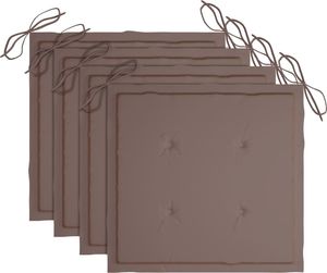 vidaXL Krzesła ogrodowe z poduszkami, 3 szt., lite drewno akacjowe 4