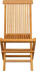 vidaXL Krzesła ogrodowe z kobaltowymi poduszkami, 8 szt., tekowe 4