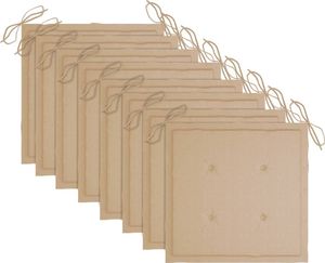 vidaXL Sztaplowane krzesła ogrodowe z poduszkami, 8 szt., tekowe 7