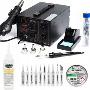 Techrebal Zestaw stacja lutownicza Yihua 852D+ Groty KIT10 1