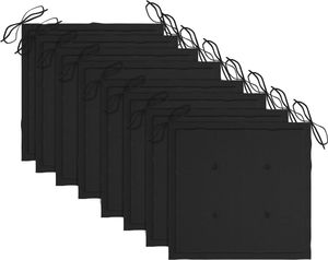 vidaXL Krzesła ogrodowe, poduszki, 8 szt., lite drewno akacjowe, szare 5