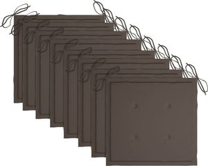 vidaXL Krzesła ogrodowe, poduszki, 8 szt., lite drewno akacjowe, szare 5