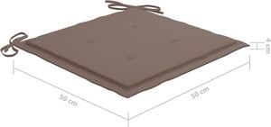 vidaXL Krzesła ogrodowe, poduszki, 8 szt., lite drewno akacjowe, szare 8