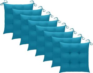 vidaXL Krzesła ogrodowe, poduszki, 8 szt., lite drewno akacjowe, szare 5