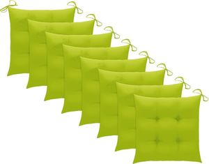 vidaXL Krzesła ogrodowe, poduszki, 8 szt., lite drewno akacjowe, szare 5