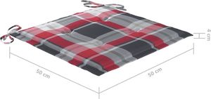 vidaXL Krzesła ogrodowe z poduszkami, 6 szt., lite drewno akacjowe 7