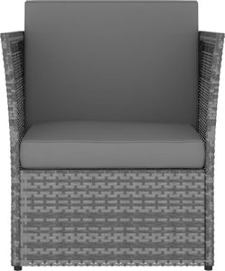vidaXL Krzesło ogrodowe z podnóżkiem, polirattan, antracytowe 3