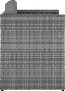 vidaXL Krzesło ogrodowe z podnóżkiem, polirattan, antracytowe 4