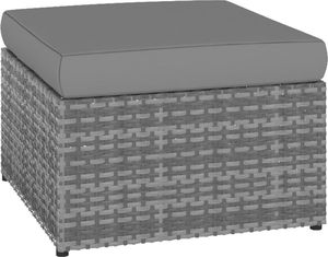vidaXL Krzesło ogrodowe z podnóżkiem, polirattan, antracytowe 6
