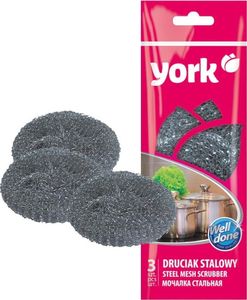 York YORK Zmywak czyścik druciak stalowy 3 sztuki 1