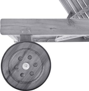 vidaXL Leżak, lite drewno akacjowe 6