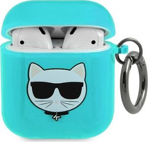 Karl Lagerfeld Etui ochronne KLA2UCHFL Choupette do AirPods 1/2 niebieskie 1