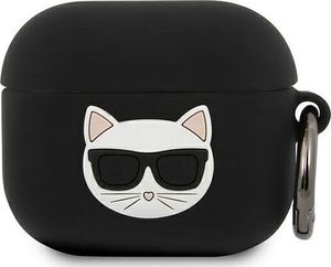 Karl Lagerfeld Etui ochronne KLACA3SILCHBK Silicone Choupette do AirPods 3 czarne 1