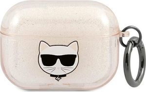 Karl Lagerfeld Etui ochronne KLAPUCHGD Glitter Choupette do AirPods Pro beżowe 1