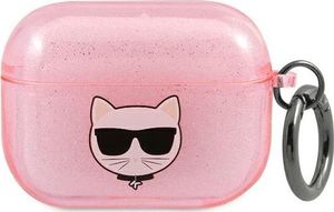 Karl Lagerfeld Etui ochronne KLAPUCHGP Glitter Choupette do AirPods Pro różowe 1