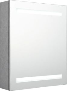 vidaXL Szafka górna z lustrem i LED 50cm szarość betonu (326479) 1
