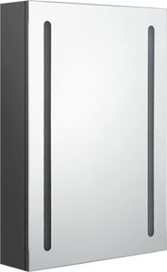 vidaXL Szafka górna z lustrem i LED 50cm szara (326497) 3