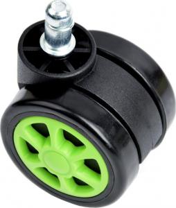 Zenga kółka do fotela kauczukowe miękkie 5szt. zielone 3