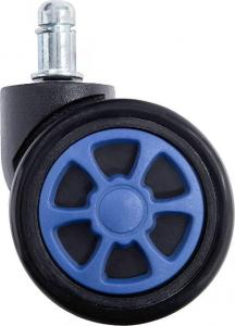 Zenga kółka do fotela kauczukowe miękkie 5szt. niebieskie 2