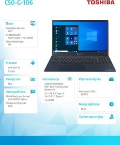 Laptop Toshiba Dynabook Satellite Pro C50-G-106 (A1PYS23E113D) 3