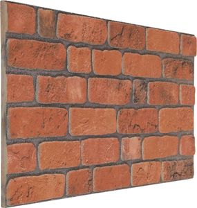vidaXL Panele ścienne 3D, wzór cegły, kolor terakota, 10 szt., EPS 6