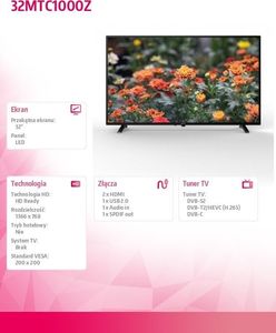 Telewizor Metz 32MTC1000Z LED 32'' HD Ready 4