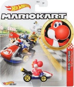 Hot Wheels Pojazd podstawowy Mario Kart Red Yoshi 1