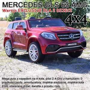 Super-Toys MERCEDES GLS 63, 4 SILNIKI, 2X12 V, MIĘKKIE KOŁA, MIĘKKIE SIEDZENIE DLA 2 DZIECI/HL228 18
