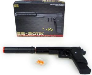 Hipo Pistolet na kulki ES-2011K 15cm z tłumikiem - HES27 1