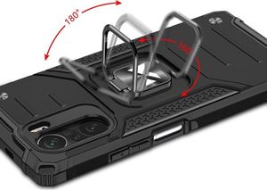 Wozinsky Wozinsky Ring Armor pancerne hybrydowe etui pokrowiec + magnetyczny uchwyt Xiaomi Redmi K40 Pro+ / K40 Pro / K40 / Poco F3 / Mi 11i czarny 6