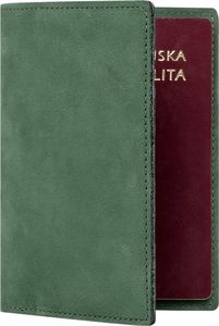 Surazo Etui na paszport z miejscem na karty - Nubuk Zielony Uniwersalny 2
