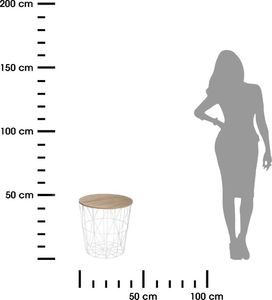 Atmosphera Stolik kawowy Kumi biały 40 cm 3
