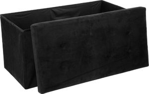 Atmosphera Pufa pikowana Adaline Black 76x38 cm 2