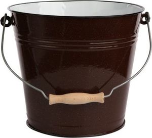 Emalia Silesia Rybnik Wiadro stalowe emaliowane Silesia Rybnik brązowe 10,9 l 3