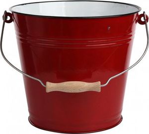 Emalia Silesia Rybnik Wiadro stalowe emaliowane Silesia Rybnik czerwone 10,9 l 3