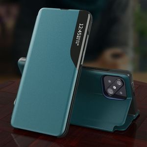 Hurtel Eco Leather View Case elegancki futerał etui z klapką i funkcją podstawki Xiaomi Mi 11 Lite 5G niebieski 5