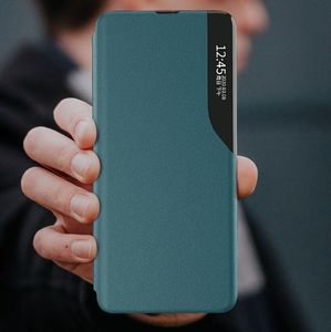 Hurtel Eco Leather View Case elegancki futerał etui z klapką i funkcją podstawki Xiaomi Mi 11 Lite 5G niebieski 10