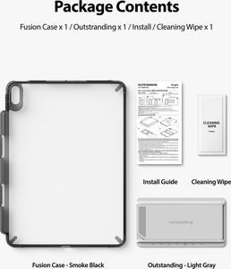 Etui na tablet Ringke RINGKE iPad Air 4th 2020 10.9' / ALL GEN FUSION COMBO w OUTSTANDING* SMOKE BLACK (LIGHT GRAY 1P) 11