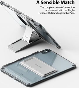 Etui na tablet Ringke RINGKE iPad Air 4th 2020 10.9' / ALL GEN FUSION COMBO w OUTSTANDING* SMOKE BLACK (LIGHT GRAY 1P) 3