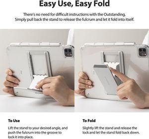 Etui na tablet Ringke RINGKE iPad Air 4th 2020 10.9' / ALL GEN FUSION COMBO w OUTSTANDING* SMOKE BLACK (LIGHT GRAY 1P) 8