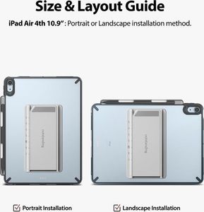 Etui na tablet Ringke RINGKE iPad Air 4th 2020 10.9' / ALL GEN FUSION COMBO w OUTSTANDING* SMOKE BLACK (LIGHT GRAY 1P) 9