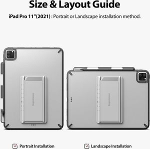 Etui na tablet Ringke RINGKE iPad Pro 2021 11" / ALL GEN FUSION COMBO w OUTSTANDING* SMOKE BLACK (LIGHT GRAY 1P) 9